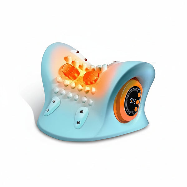Heated EMS Cervical Neck Massager – Electric Pulse Spine Traction Stretcher Pillow