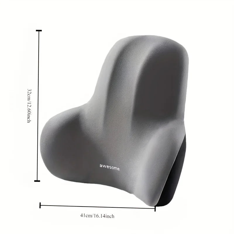 HEALTENCE Memory Foam Office Chair Cushion – Lumbar Support for Back Pain Relief