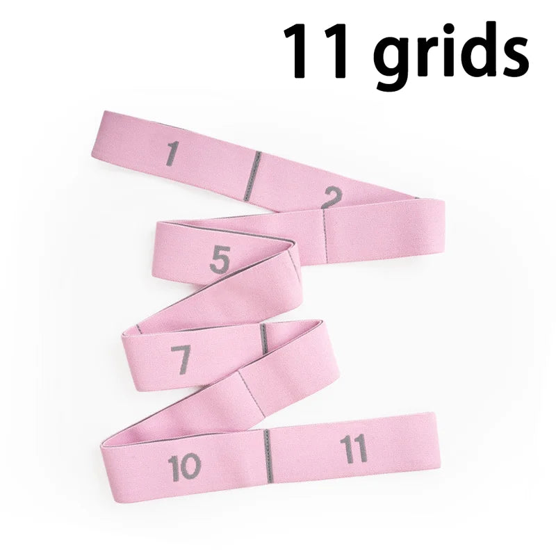 Multi Stage Yoga Stretch Band Latin Dance Stretch Band Correct Posture 11 Grid Elastic Band Digital Band Pose Band