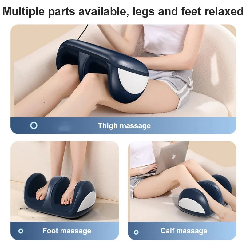 Smart Electric Heated Foot Massager Calf Massage Deep Tissue Kneading Device Hot Compress Leg Feet Muscle Relax Relieve Fatigue