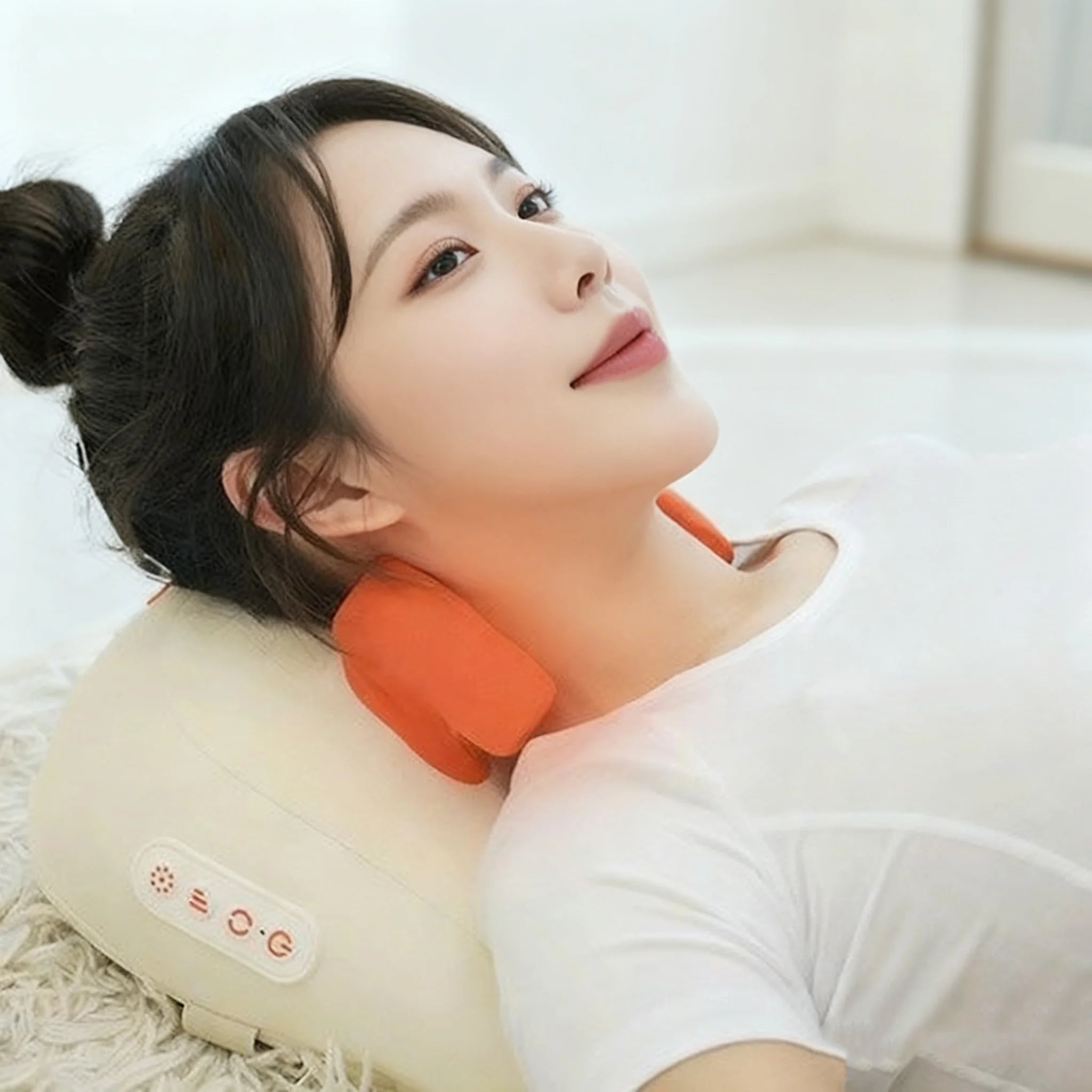 SPA Portable Wireless Pillow Massager – Super Strong Neck & Shoulder Warm Massage Device