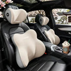 Car Headrest & Lumbar Support Cushion – Memory Foam Backrest & Neck Pillow Car Accessory