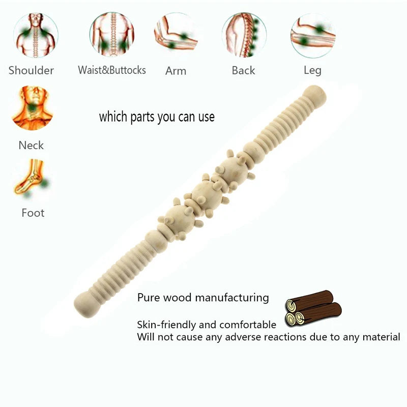 Acupressure Massage Roller Stick – 33cm Myofascial Release Tool for Back & Neck Relief