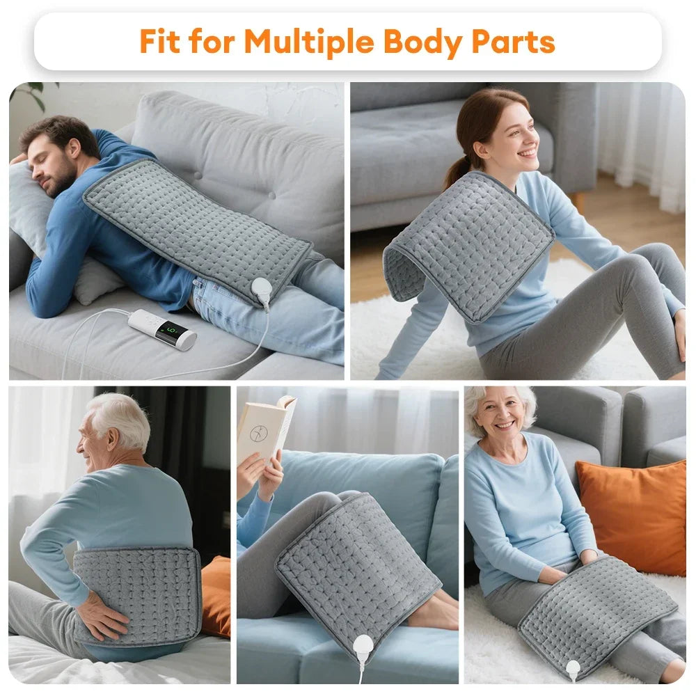 Electric Heating Pad 30x60cm – 9 Heat Levels & 4 Timers