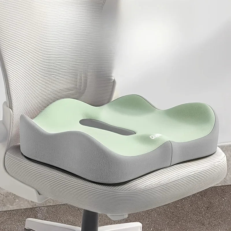 HEALTENCE 3-Zone Memory Foam Lumbar Cushion – Ergonomic Posture Support