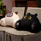 Thickened Cat Back Cushion Siamese Calico Cat Sofa Bed Chair Lumbar Support Cushion Comfortable Throw Pillow Home Decor Girl