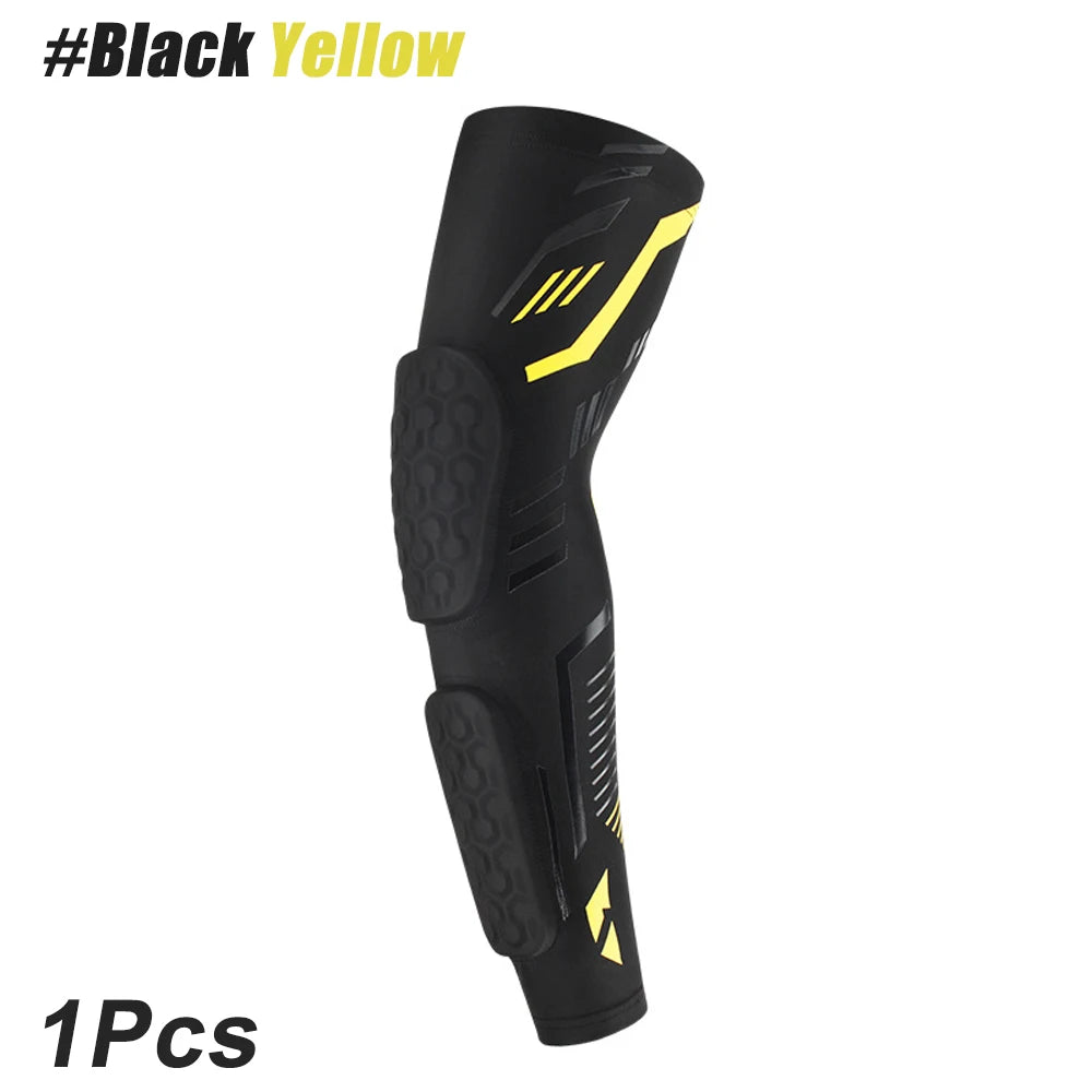 1 Pcs Sports Padded Arm Sleeves Protective Compression Elbow Pad Basketball Football Volleyball Soccer Gym Sport Arm Guards Home