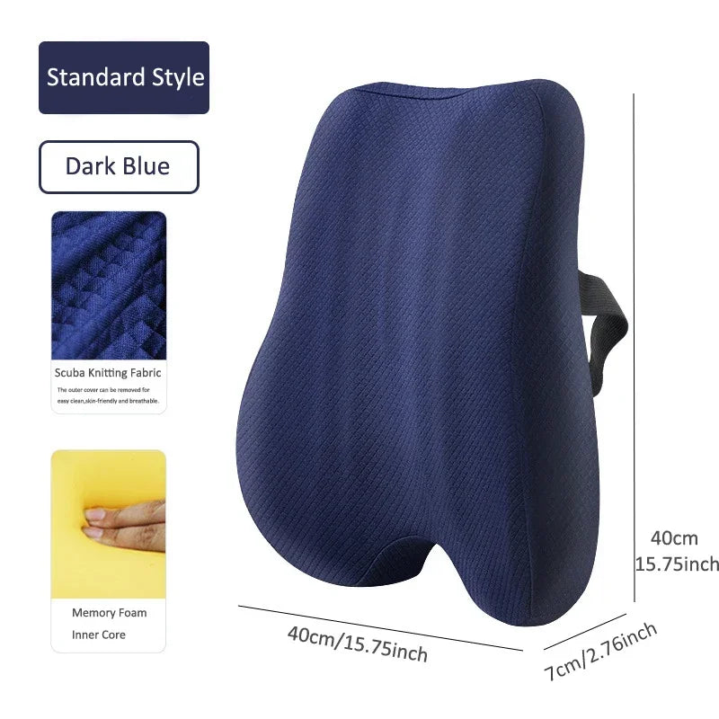 Memory Foam Seat & Lumbar Support Cushion Set | Healtence