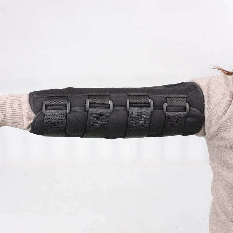 Hinged Elbow & Forearm Support Brace – Adjustable Orthotics Band Pad Belt for Elbow Arm Pain Relief