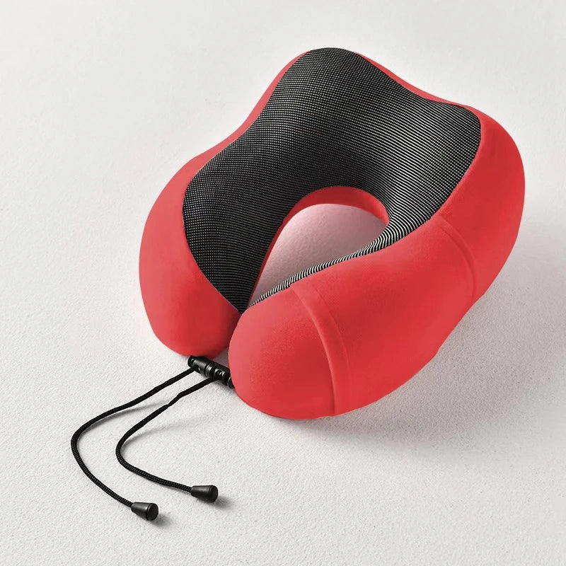 HEALTENCE Memory Foam Neck Pillow – U-Shaped Travel Support