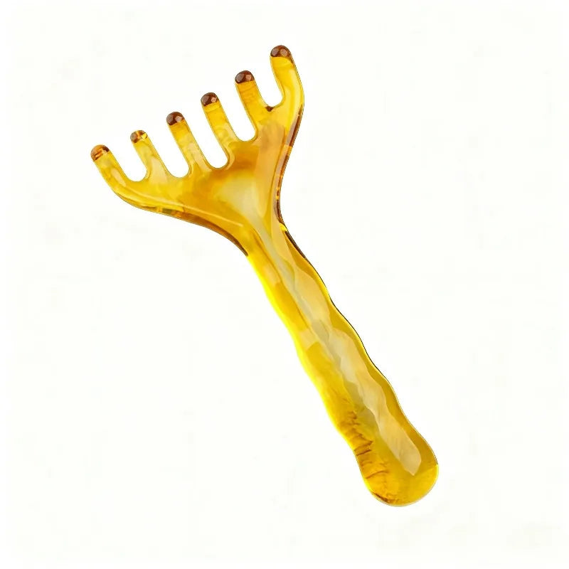 Portable 6-Claw Head Massager – Scalp & Body Acupoint Therapy Handheld Muscle Relaxation & Scraping Tool
