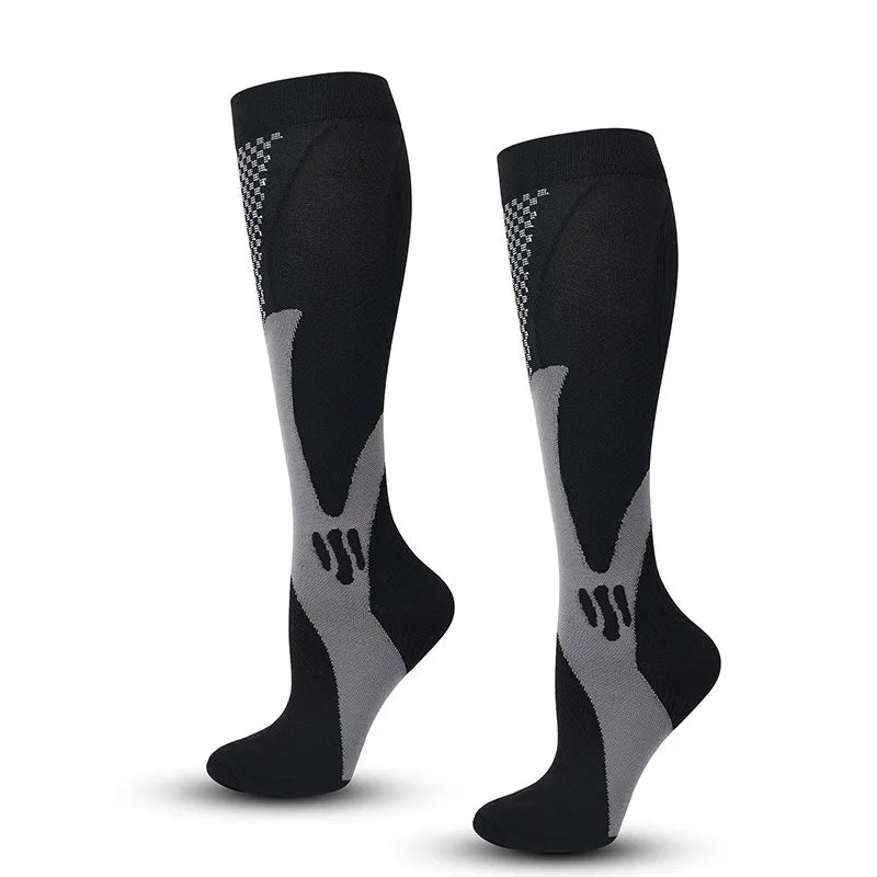 Multi-Color Compression Socks – Daily Cycling & Soccer Sports Socks to Prevent Varicose Veins (Men & Women)
