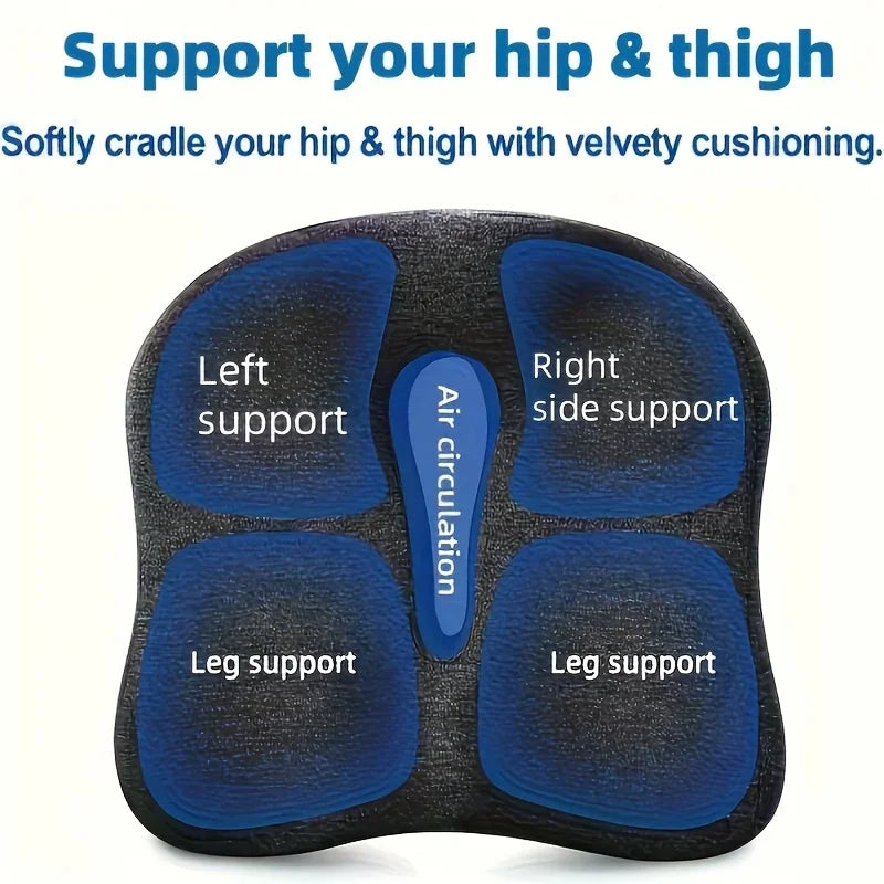 HEALTENCE 3-Zone Memory Foam Lumbar Cushion – Ergonomic Posture Support