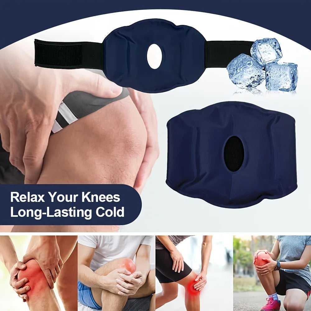 Reusable Knee Ice Pack Wrap – Adjustable Cold Compress Gel Therapy Pad for Knee Pain & Sports Injuries