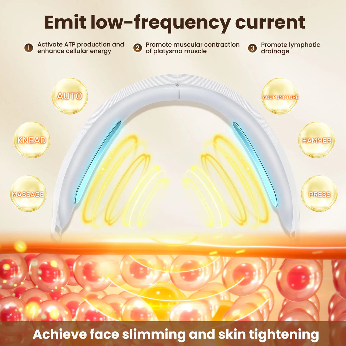 Electric V-Line EMS Face Lifting Massager – Microcurrent Double Chin Reducer