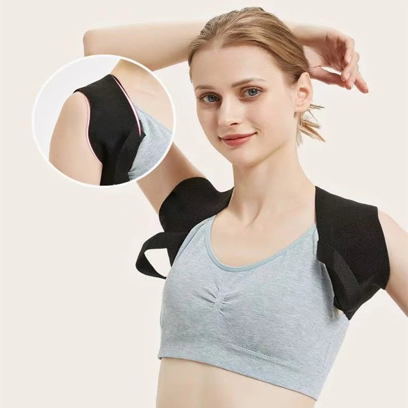 Back Brace Posture Corrector Belt – Breathable Elastic Lumbar & Shoulder Support for Spine & Posture Correction