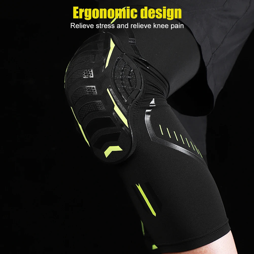 1Pair Sports Crashproof Knee Support Pad Elbow Brace Arm Leg Compression Sleeves Outdoor Basketball Football Bicycle Protector