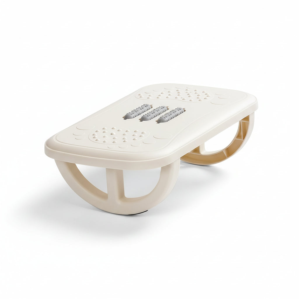 Rocking Under Desk Footrest – Ergonomic Rocker Balance Board Foot Stool for Home & Office