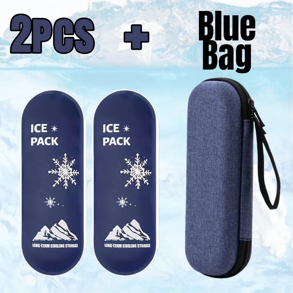 1/6pcs Portable Cooling Ice Bags with Insulin Container Gel Ice Bag Travel Set for Diabetic Outdoor Use Ice Cooler Pack Storage