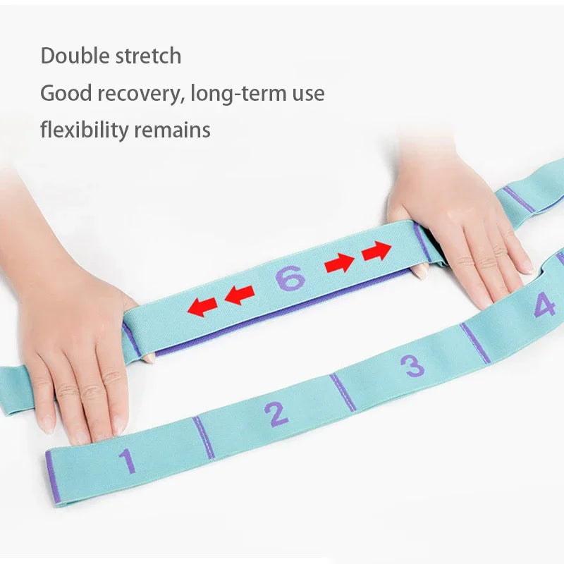 Multi Stage Yoga Stretch Band Latin Dance Stretch Band Correct Posture 11 Grid Elastic Band Digital Band Pose Band