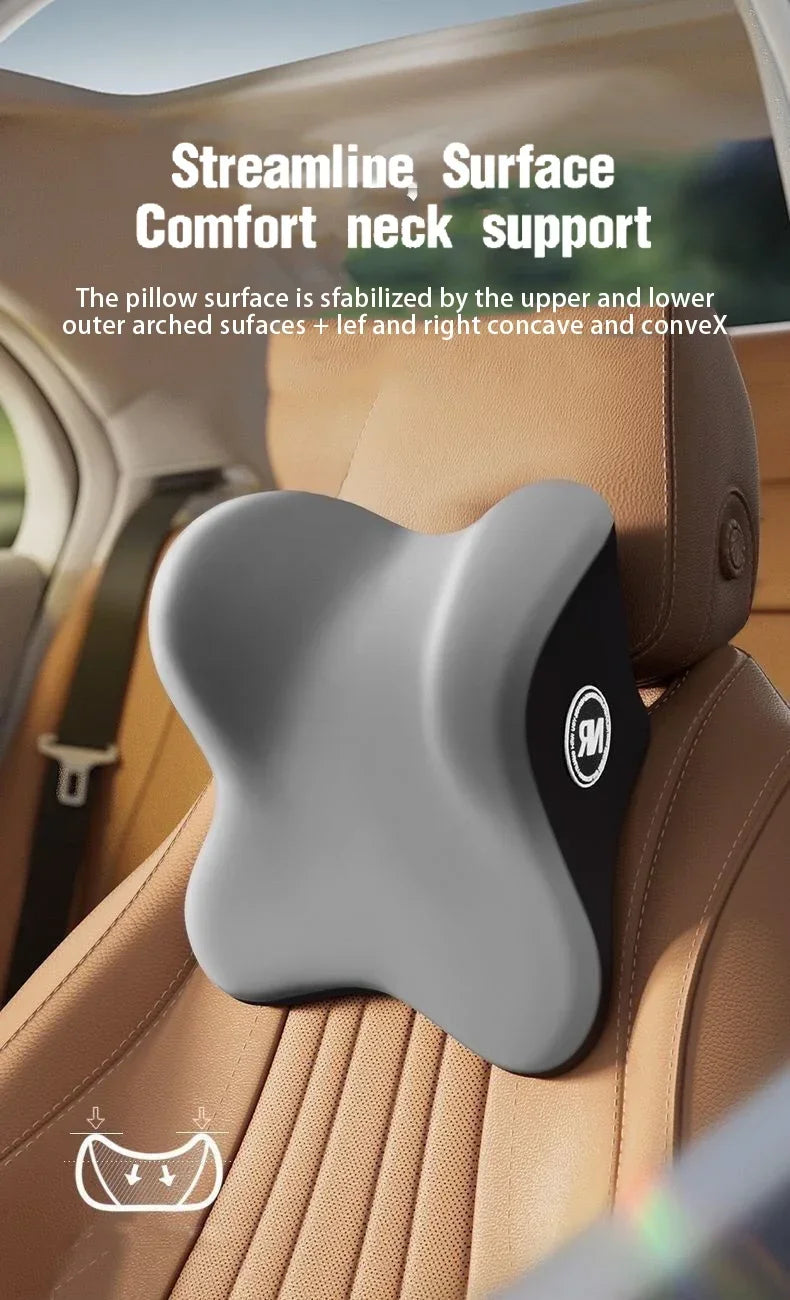 HEALTENCE Memory Foam Car Neck & Lumbar Support Set