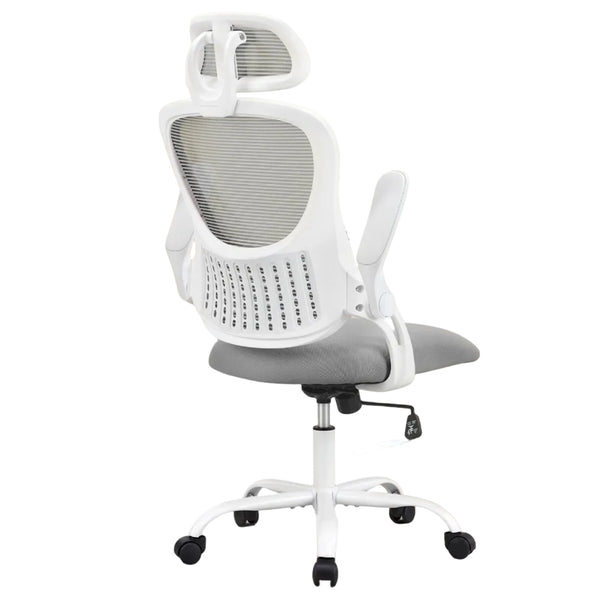 JHK Mesh Ergonomic Office Chair – Flip-Up Arms, Adjustable Headrest & Lumbar Support for Home Office