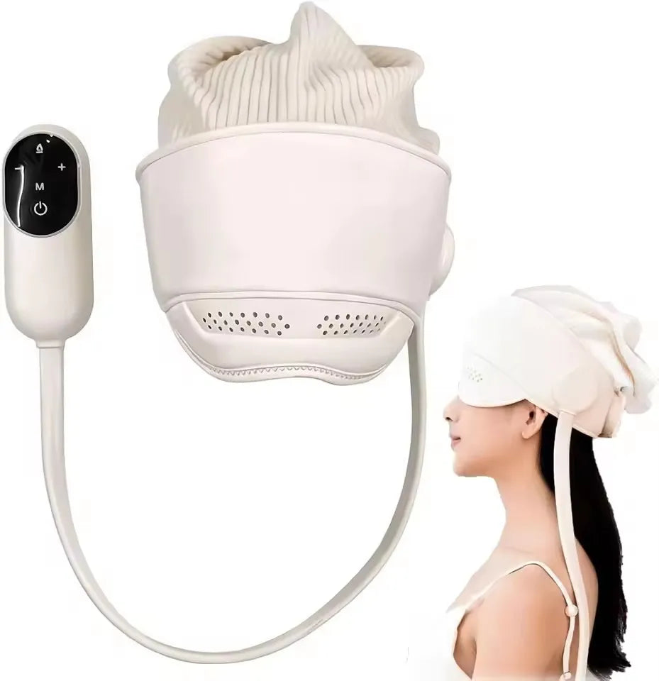 Electric Head & Eye Massager – Air Pressure, Graphene Heating & Hot Compress for Sleep & Stress Relief