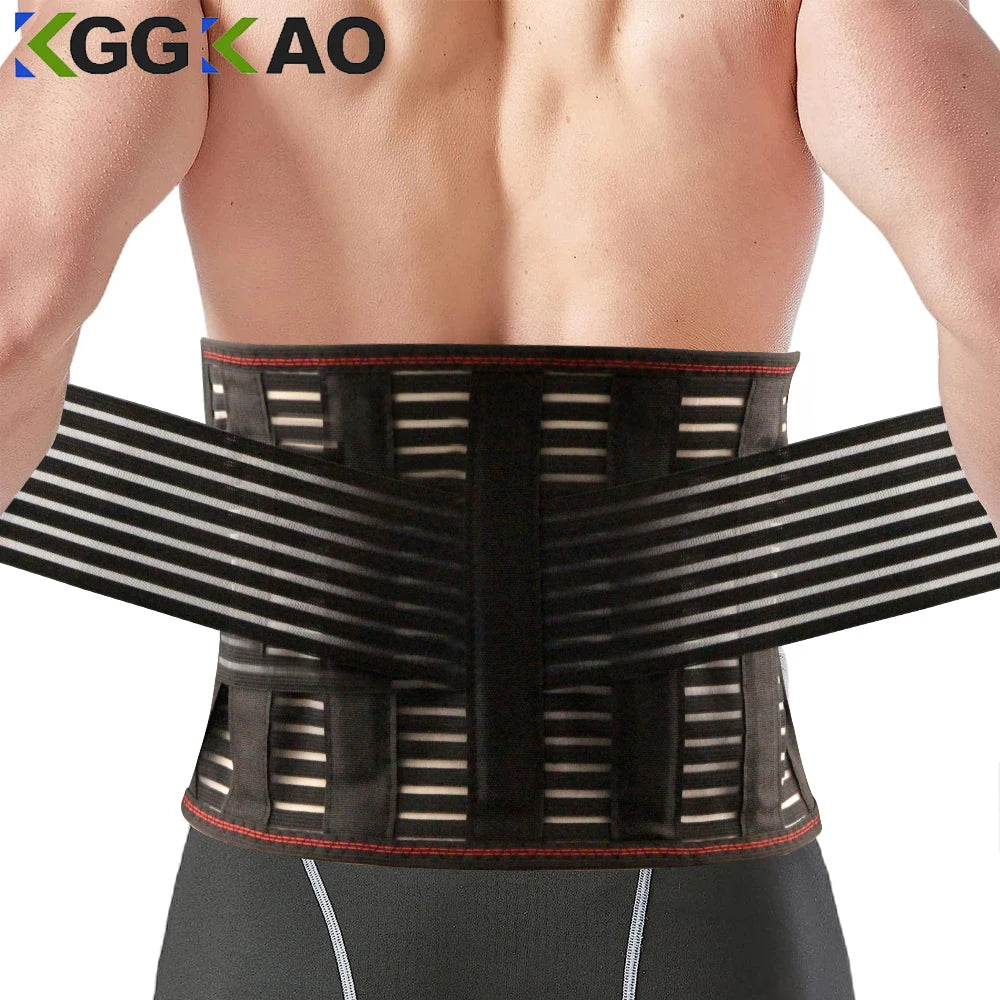 Lower Back Brace with 5 Stays – Breathable Anti-Skid Lumbar Support Belt for Men & Women