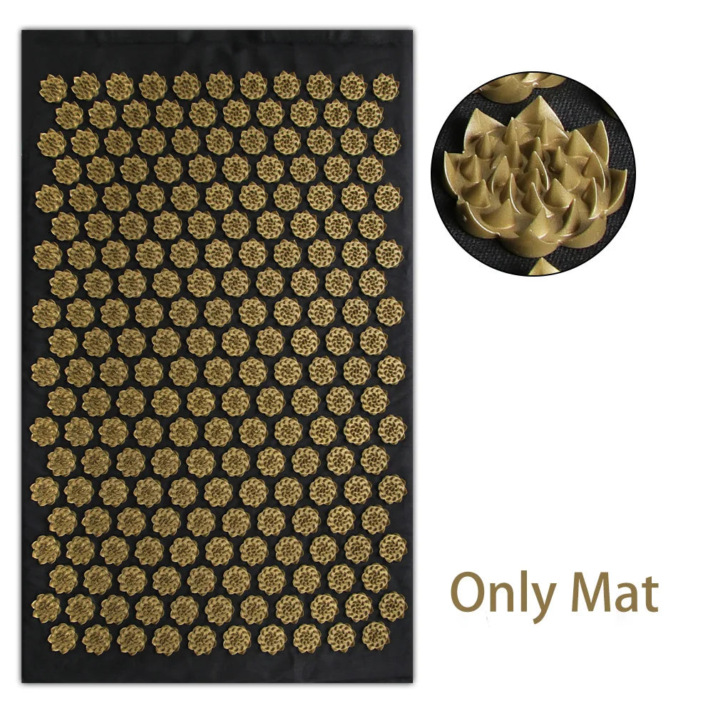 Pranamat Eco Lotus Spike Acupressure Mat – Kuznetsov’s Applicator for Neck, Foot, Back & Yoga Massage