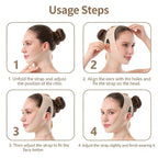 Adjustable Face Slimming Chin Strap – Breathable Neck Tightening Wrap for Jawline Sculpting While Sleeping