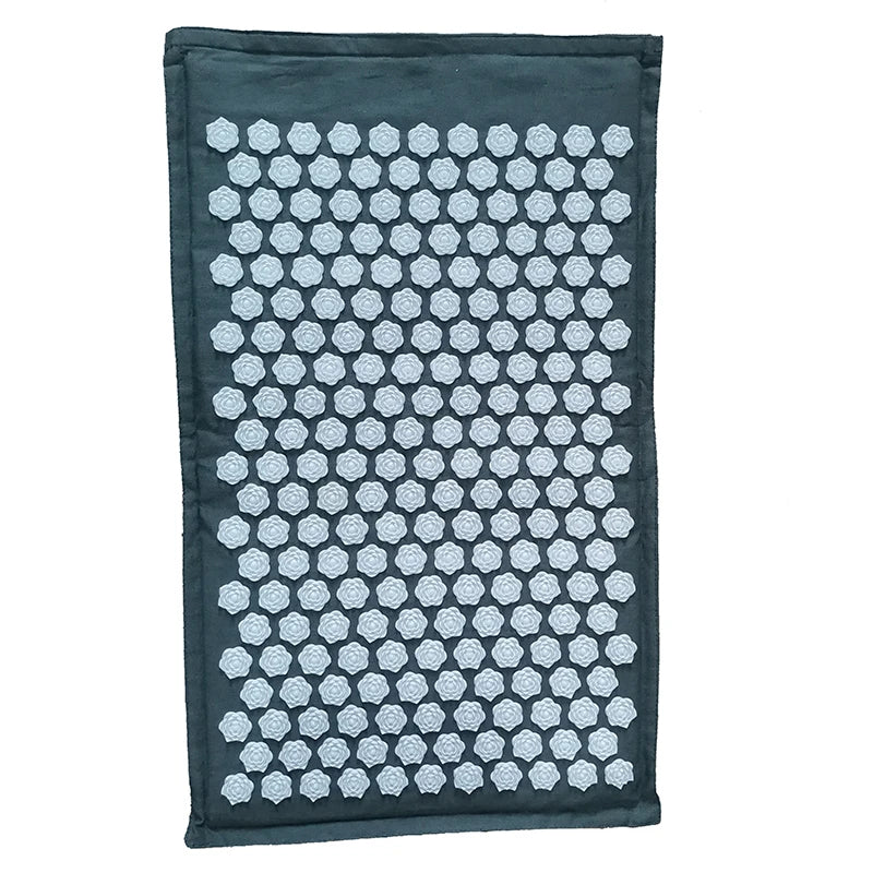 Nature Linen Coconut Palm Acupressure Yoga Mat – Lotus Spike Mat with Bag & Pillow Cushion (74x44cm)