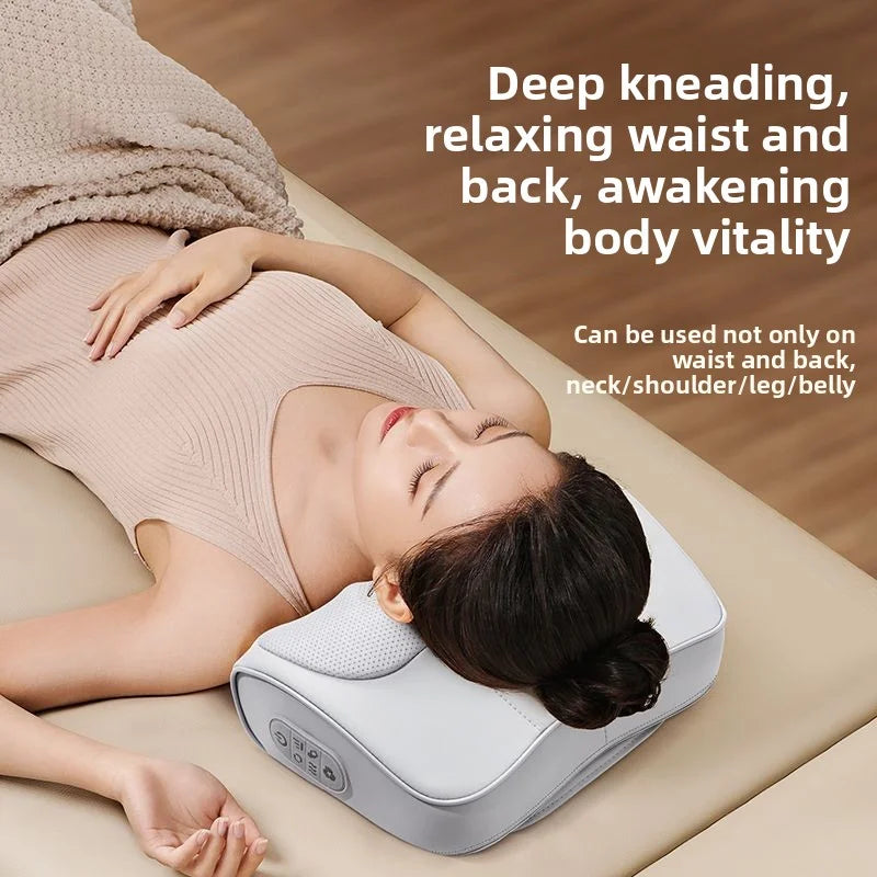 HEALTENCE Electric Shiatsu Neck Massage Pillow – Hot Compress Massager