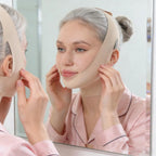 Adjustable Face Slimming Chin Strap – Breathable Neck Tightening Wrap for Jawline Sculpting While Sleeping