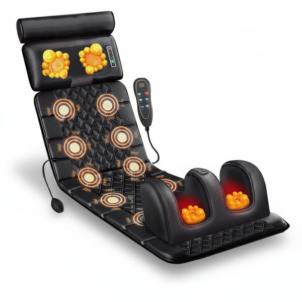 Electric Full Body Massage Mattress with Heating – Shoulder, Neck & Waist Airbag Kneading Vibration Cushion