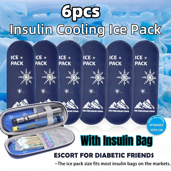Portable Cooling Ice Bags with Insulin Container – Gel Ice Pack Travel Set for Diabetics & Outdoor Use