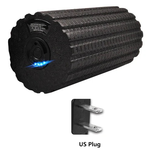 Electric Vibrating Foam Roller – 4/5-Speed USB Rechargeable Deep Tissue Muscle Relaxation for Yoga & Gym