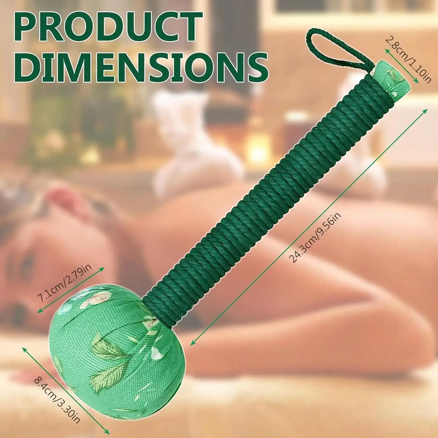 Wormwood Herb Muscle Massage Stick – Meridian Acupoint Percussion Massager Hammer for Relaxation