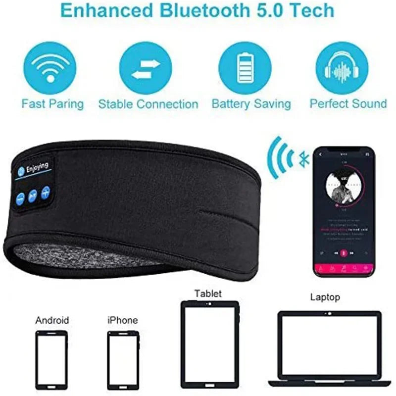 Wireless Bluetooth Sports Sleep Headband Headphones