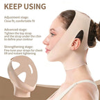Adjustable Face Slimming Chin Strap – Breathable Neck Tightening Wrap for Jawline Sculpting While Sleeping