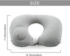 U-Shaped Inflatable Travel Pillow Portable Air Neck Support Cushion Comfortable Sleeping Press to inflate pillow neck pillow