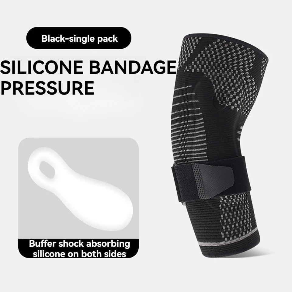 1Pcs Elbow Pads Silicone Compression Elbow Protection Sports Injuries 3D Knit Adjustable Elbow Support Tennis Basketball Unisex