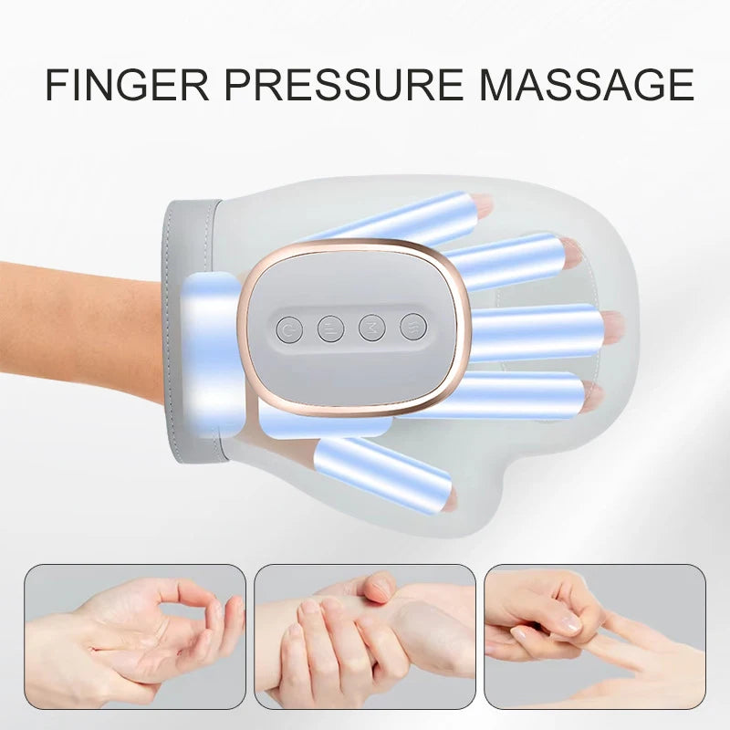 Electric Hand Massager with Airbag – Compress Carpal Tunnel Wrist & Finger Kneading Vibrating Gloves