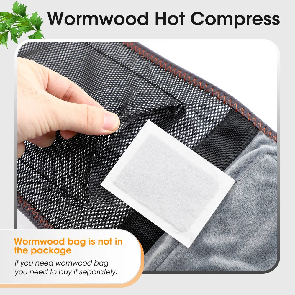 Cordless Hot Waist Belt Massager – Heated Vibration Lumbar Support Brace for Lower Back Pain Relief