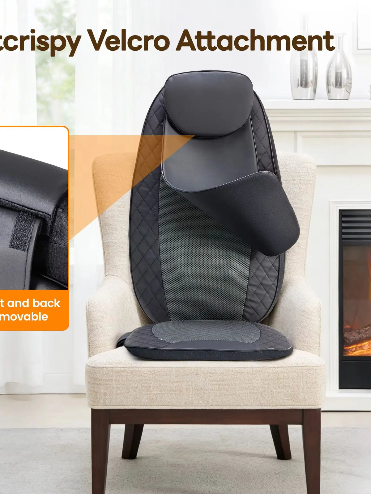 Electric Back Massager with Heat - Chair Pad