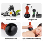 Hot Stone Gua Sha Electric Massager Neck Back Body Hot Compress Jade Warming Moxibustion Dredging Meridian Massage Tools