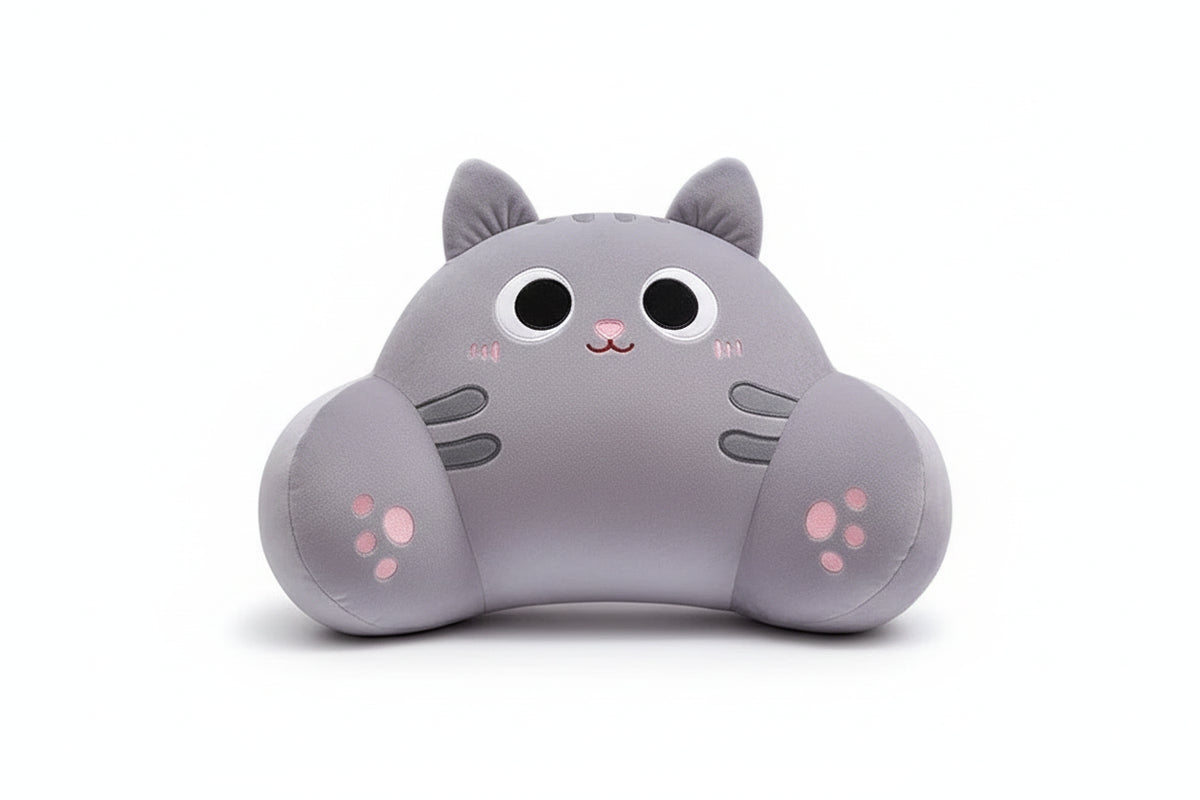 Thickened Cat Back Lumbar Support Cushion – Cute Calico Cat Sofa & Chair Throw Pillow for Home Decor
