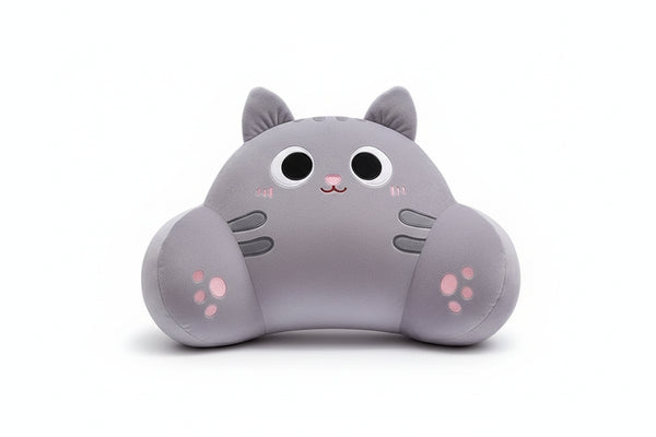 Thickened Cat Back Lumbar Support Cushion – Cute Calico Cat Sofa & Chair Throw Pillow for Home Decor