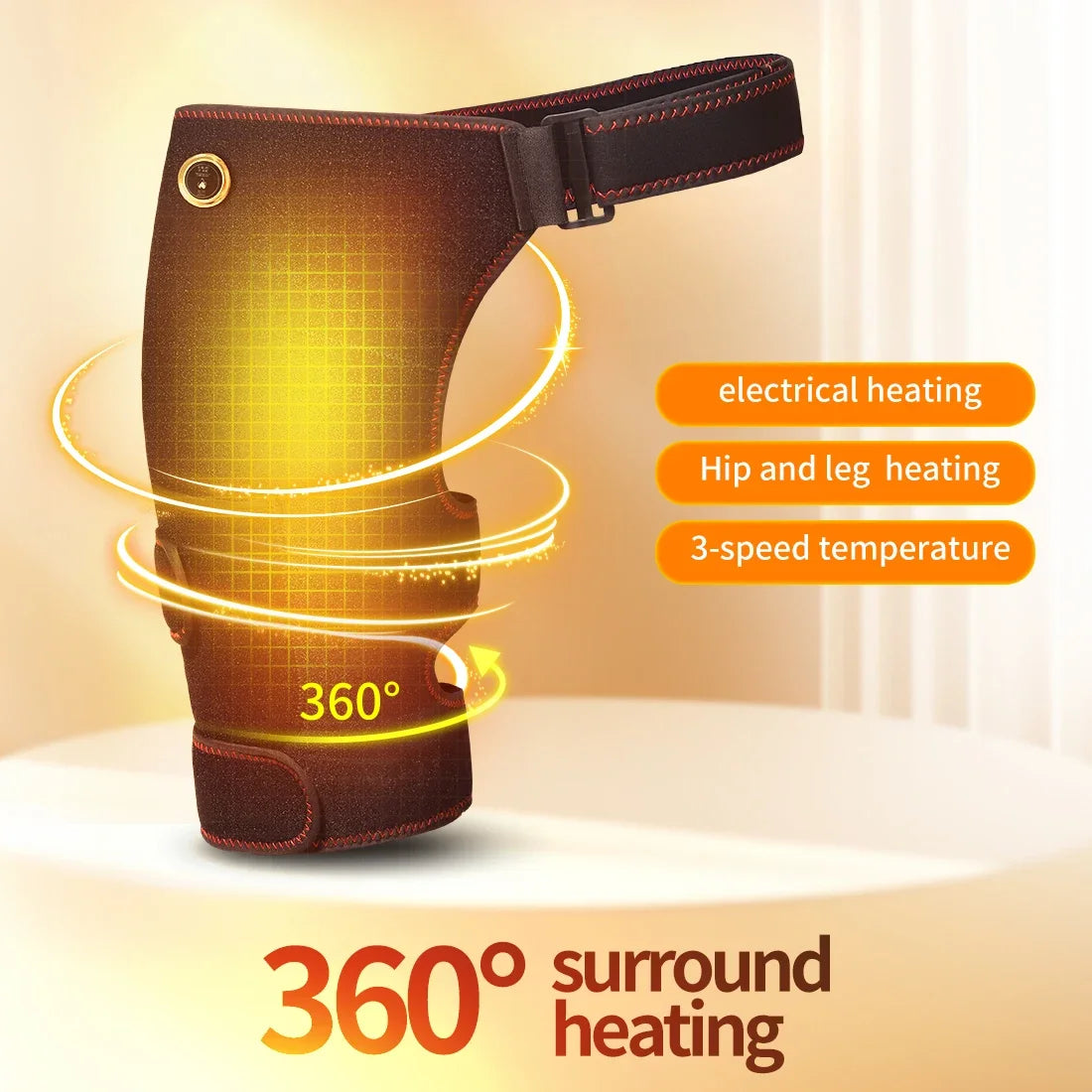Full-Wrap Hip Heating Massager Brace – Sciatica & Buttock Relief, USB