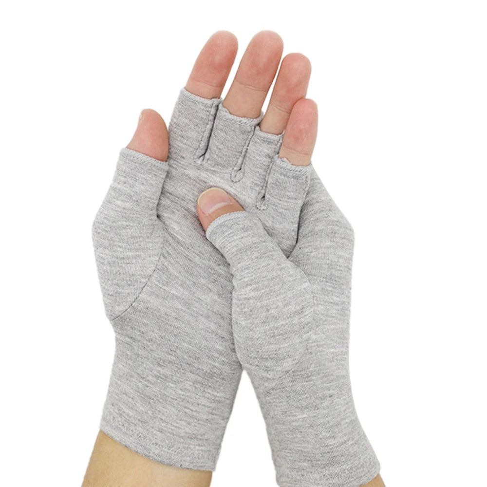 Bamboo Arthritis Compression Gloves – Fingerless Hand Support for Men & Women