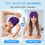 180/360Degree Gel Ice Headache Migraine Relief Hat Cold Compress Therapy Cap Ice Head Wrap Pack For Pressure Relieve Pain Mask